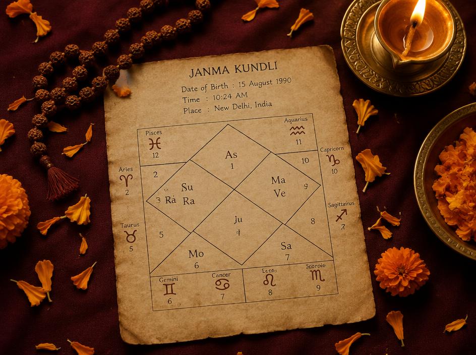 Janma kundli chart prepared by Shrikant Bharguvanshi